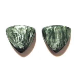 Cab1214-Seraphinite Cabochon Pair