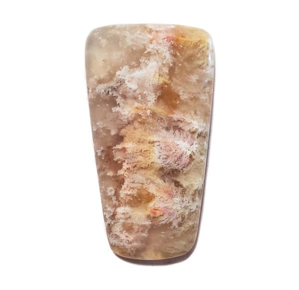 Cab164 - Regency Rose Plume Agate cabochon