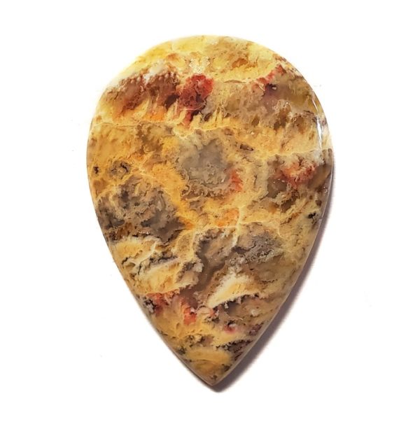 Cab180 - Regency Rose Plume Agate cabochon