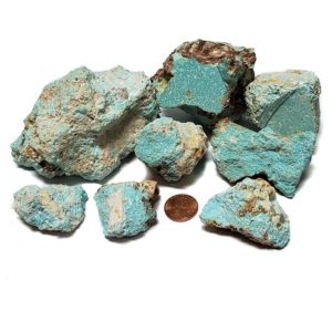 Natural Cumpas Turquoise Rough - Fine Blue Color - $350/lb (~$0.77/gram)
