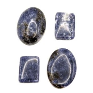 Blue Scapolite Cabochons from Quebec, Canada